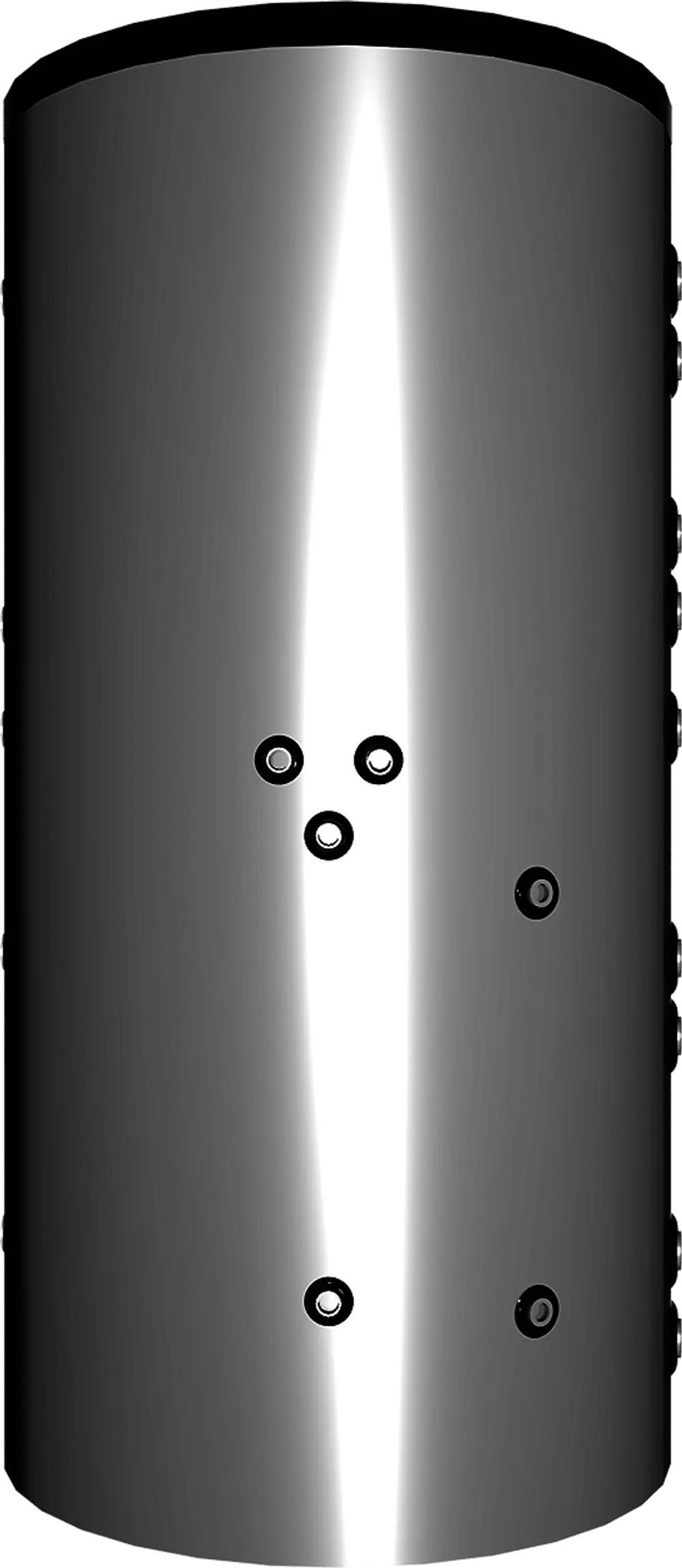 Vlies-Isolierung in Anthrazit mit einer glatten, reflektierenden Oberfläche. Sichtbare Löcher zur Befestigung. Produkt von Juratherm.